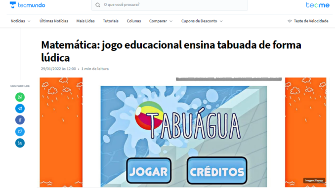 Jogo online criado pela UFSCar ajuda alunos de 8 a 10 anos a treinar  tabuada de forma lúdica - Centro de Desenvolvimento de Materiais Funcionais  CEPID-FAPESP