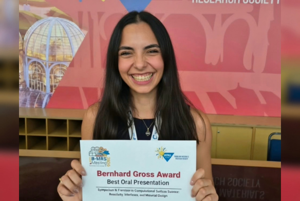 Pesquisadora da UFSCar ganha prêmio de melhor apresentação oral em congresso brasileiro de materiais